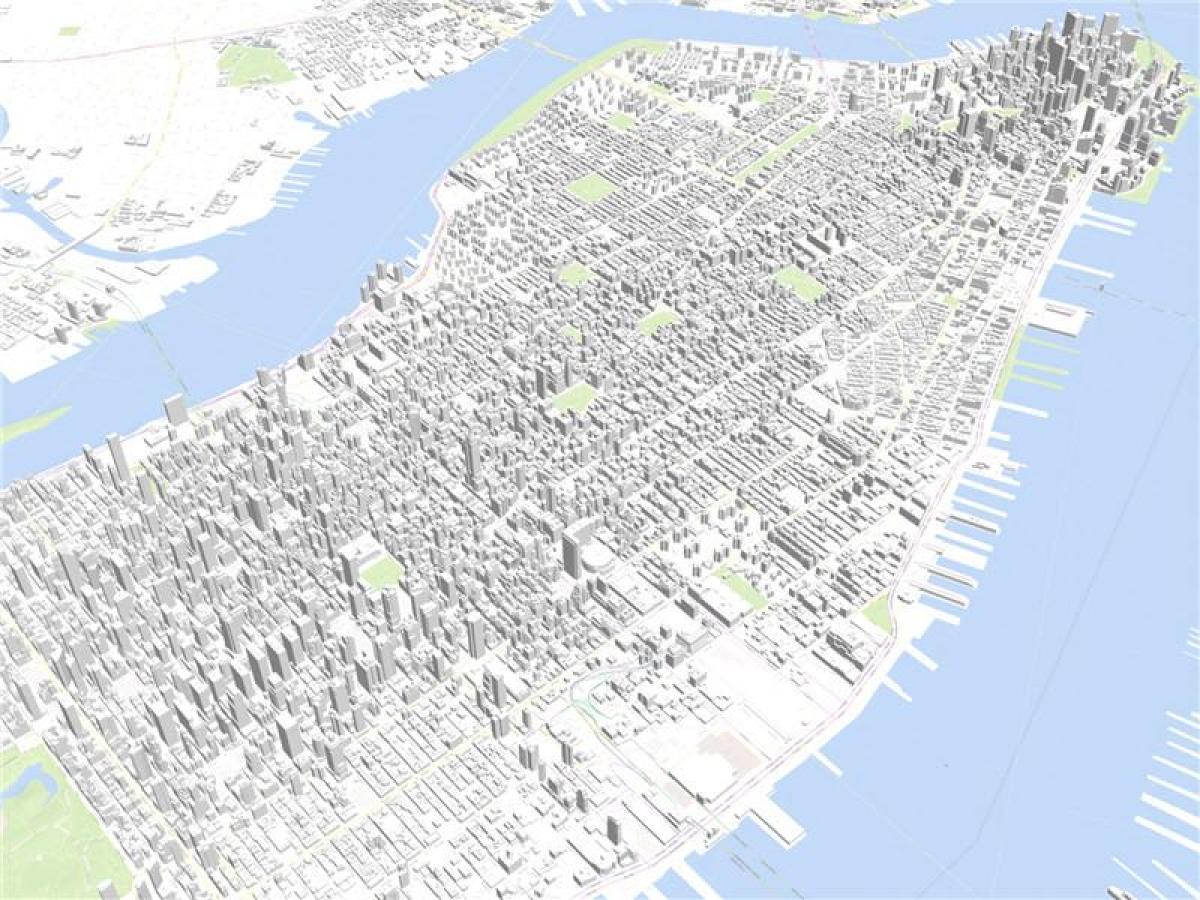 Manhattan carte en 3d