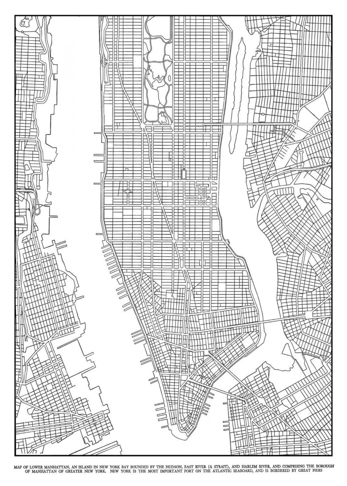 carte de Manhattan grille