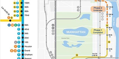 Nouveau 2nd ave carte du métro de