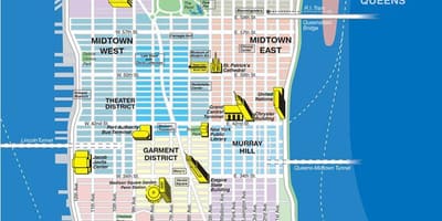 Carte de l'île de Manhattan