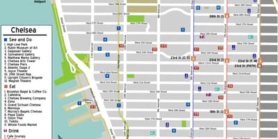 Carte de Chelsea, à Manhattan