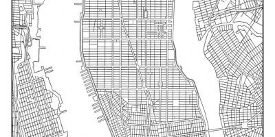 Carte de Manhattan grille