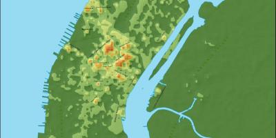 Carte de Manhattan topographiques